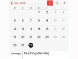 Faschingsdienstag laut Apple an Mittwoch