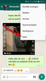 WhatsApp-Kontakte am Screen verknüpfen