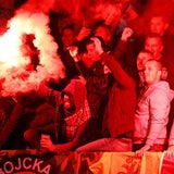 Serbien-Fans beim Länderspiel