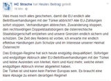 So reagiert Strache auf das Türkei-Referendum
