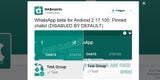 Chats bei WhatsApp bald anpinnbar