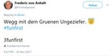 Prinz Frederik von Anhalt Tweet