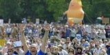 Trump Demo Schottland Baby Ballon