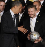 David Beckham zu Besuch bei Barack Obama