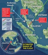Karte zeigt: Hier soll Maschine von Geisterflug MH370 abgestürzt sein