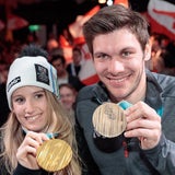 Medaillenfeier für Gasser und Matt