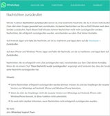 WhatsApp-Nachrichten bald zurückholbar