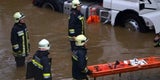 Unwetter Dobersberg Lkw in Thaya