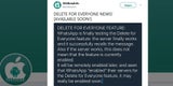 WhatsApp-Nachrichten bald zurückholbar