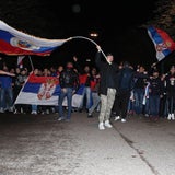 Serbien-Fans beim Länderspiel