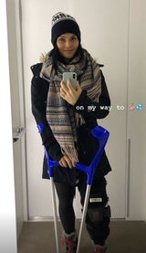Anna Veith zeigt ihr Horror-Knie