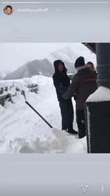David Hasselhoff im Schnee