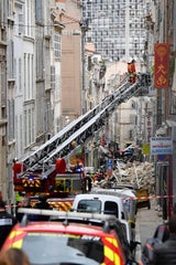 Zwei Häuser mitten in Marseille eingestürzt