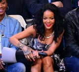 Rihanna im Basketballstadion