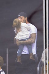 Die Beckhams bei Hockey-Match