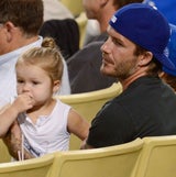 David Beckham: Superdad im Baseball-Stadion