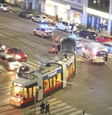 Kollision zwischen Straßenbahn und Fußgänger