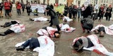 Blut-Protest Kanzleramt Gewalt gegen Frauen