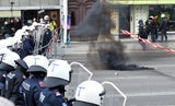 Rauch-Bomben bei Anti-Identitären-Demo