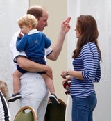Herzogin Kate und Prinz George beim Polospiel
