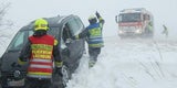 Unfall-Chaos durch Schnee-Hammer