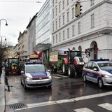 Bauern-Demo in Wien mit Mega-Milchsee