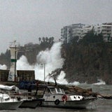 Türkische Badeorte stehen unter Wasser