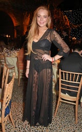 Slideshow | Lindsay Lohans Outfit bei Gala Dinner