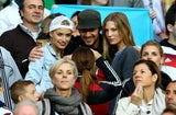 Lena Gercke jubelt Sami Khedira zu