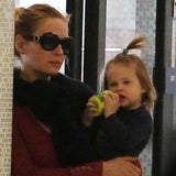 Uma Thurman am Flughafen mit Tochter Luna