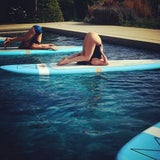 Lady Gaga beim Paddle-Board-Yoga
