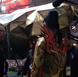 Backstage vor der Halftime Show