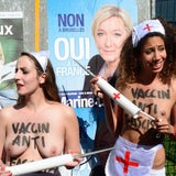Nackter Protest gegen Rechte in Frankreich