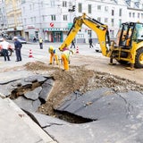 Wasserrohrbruch in Wien-Penzing
