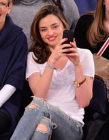 Miranda Kerr bei Basketball-Spiel