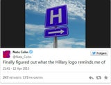 Internet spottet über Clintons Logo