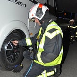 Wohnwagen steckt fest