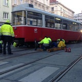 Bim in Wien entgleist
