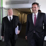 Oberhauser bei seiner Ankunft im ORF