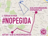 Pegida-Demo von Linken gestoppt