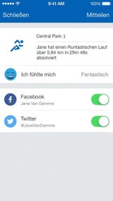 Fotos von der neuen Runtastic 5.0 App