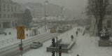 Unfall-Chaos durch Schnee-Hammer
