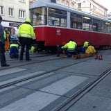 Bim in Wien entgleist