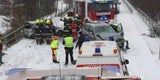 Unfall-Chaos durch Schnee-Hammer