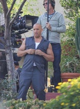 Vin Diesel und Co. am Set von "Fast and Furious 7"