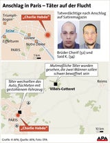 12 Tote bei Massaker in Paris: Polizei jagt Terror-Brüder
