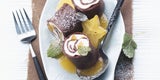 Schokopalatschinken mit Marille-Topfen-Fuellung