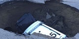 Schlagloch schluckte ganzes Polizeiauto