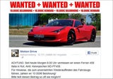 200.000 € Ferrari von Autovermieter geklaut