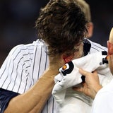 Yankees-Star von Baseball getroffen